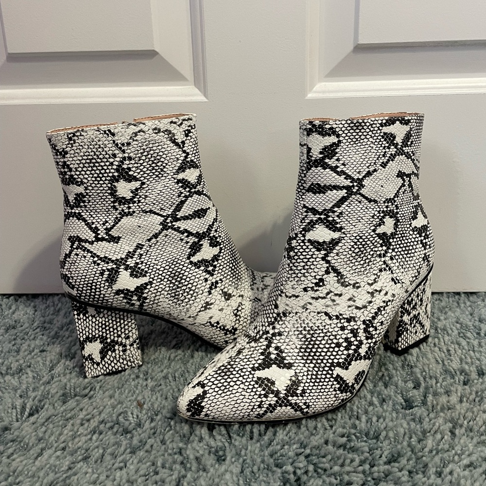 Snake Skin Booties